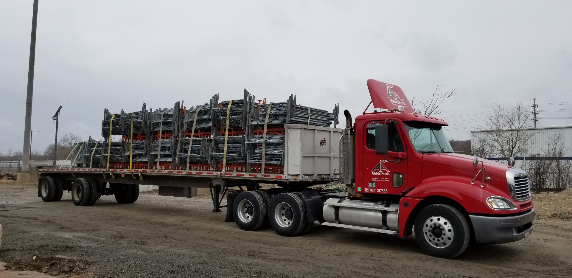 AAble Rents truck loaded with disaster response equipment ready for rapid deployment